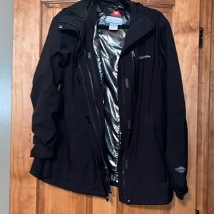 Columbia black all weatherproof jacket